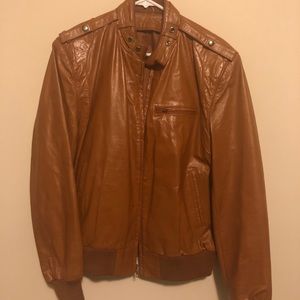 Butter Brown, lined, leather jacket